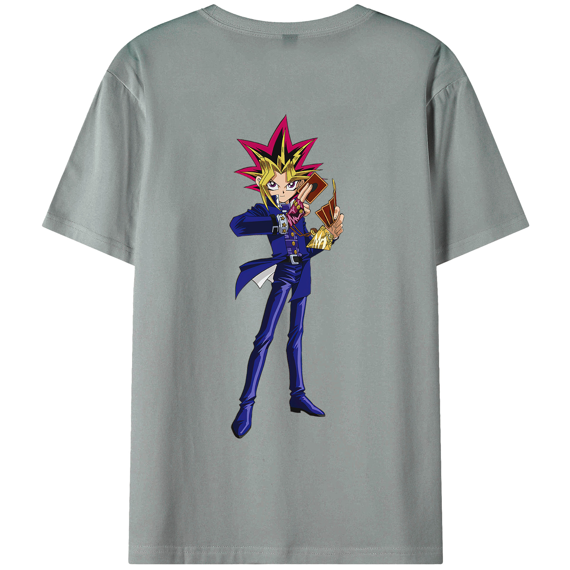 （画像用） 遊☆戯☆王 Yu-Gi-Oh! 綿100％ メンズ半袖Tシャツ（バックプリント） 通気性